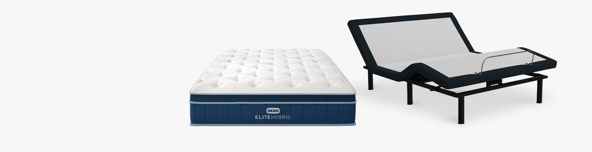 Adjustable Bed Deal featuring the Elite Hybrid mattress and Adjustable Flex Bed