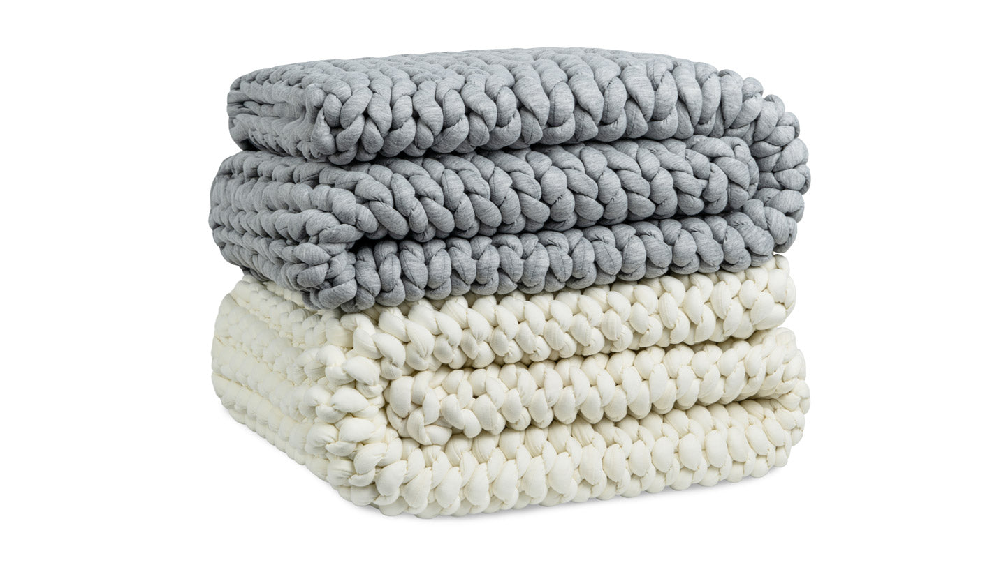 Chunky Knit Weighted Blanket – Bear Mattress